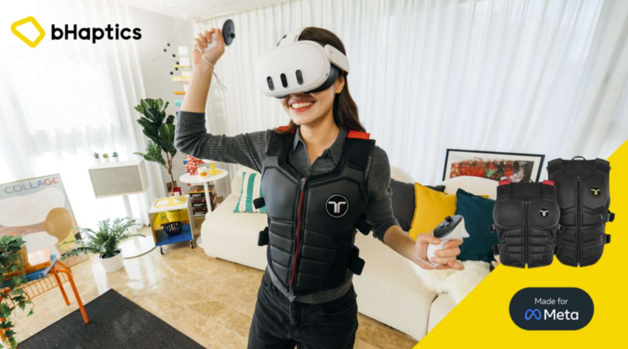 力反馈背心 bHaptics 成为 Meta 官方认证合作伙伴