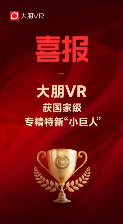 大朋VR获得国家级专精特新“小巨人