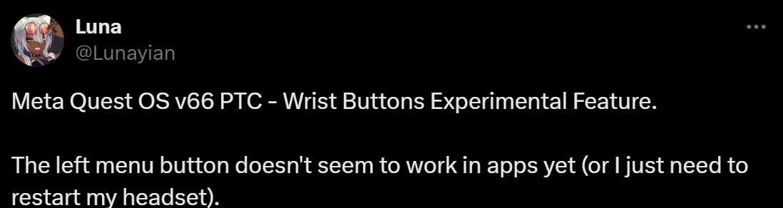 Meta Quest v66 PTC版本提供了AI助手、手腕菜单等功能