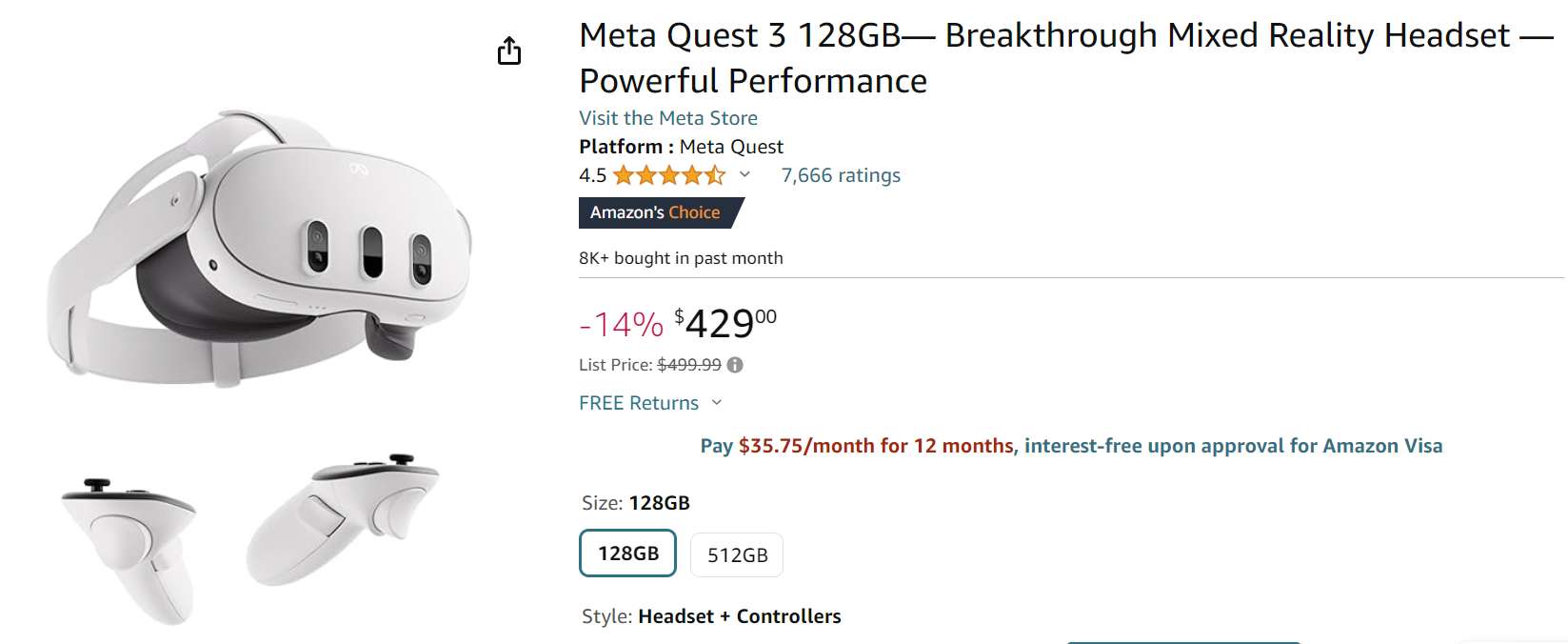Meta Quest 3迎来一波降价，128G版降价70美元，现售429美元