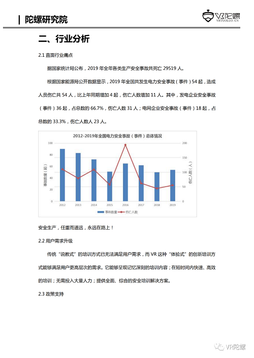 VR陀螺计划携百家企业推出“XR行业应用案例集”，第一期《幻威动力VR电力培训案例》发布
