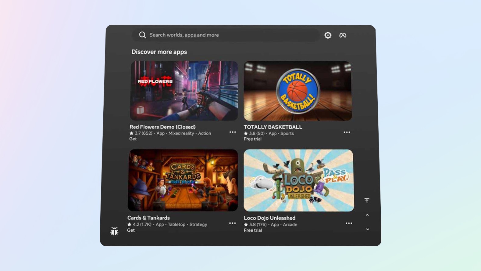 最新资讯Meta正在测试全新Horizon Feed的VR版和移动端界面设计