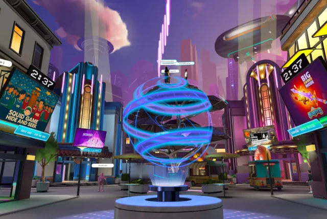 VR社交Meta Horizon Worlds向左，VRChat向右