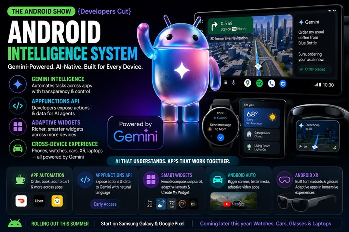 最新资讯谷歌推出Gemini Intelligence，上线Gemini应用自动化及XR设备支持
