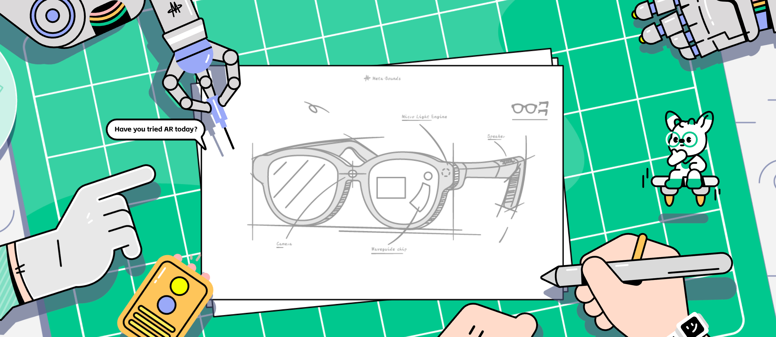 最新资讯Wearable Devices与Meta-Bounds合作研发的AR眼镜神经交互技术将亮相AWE 2026