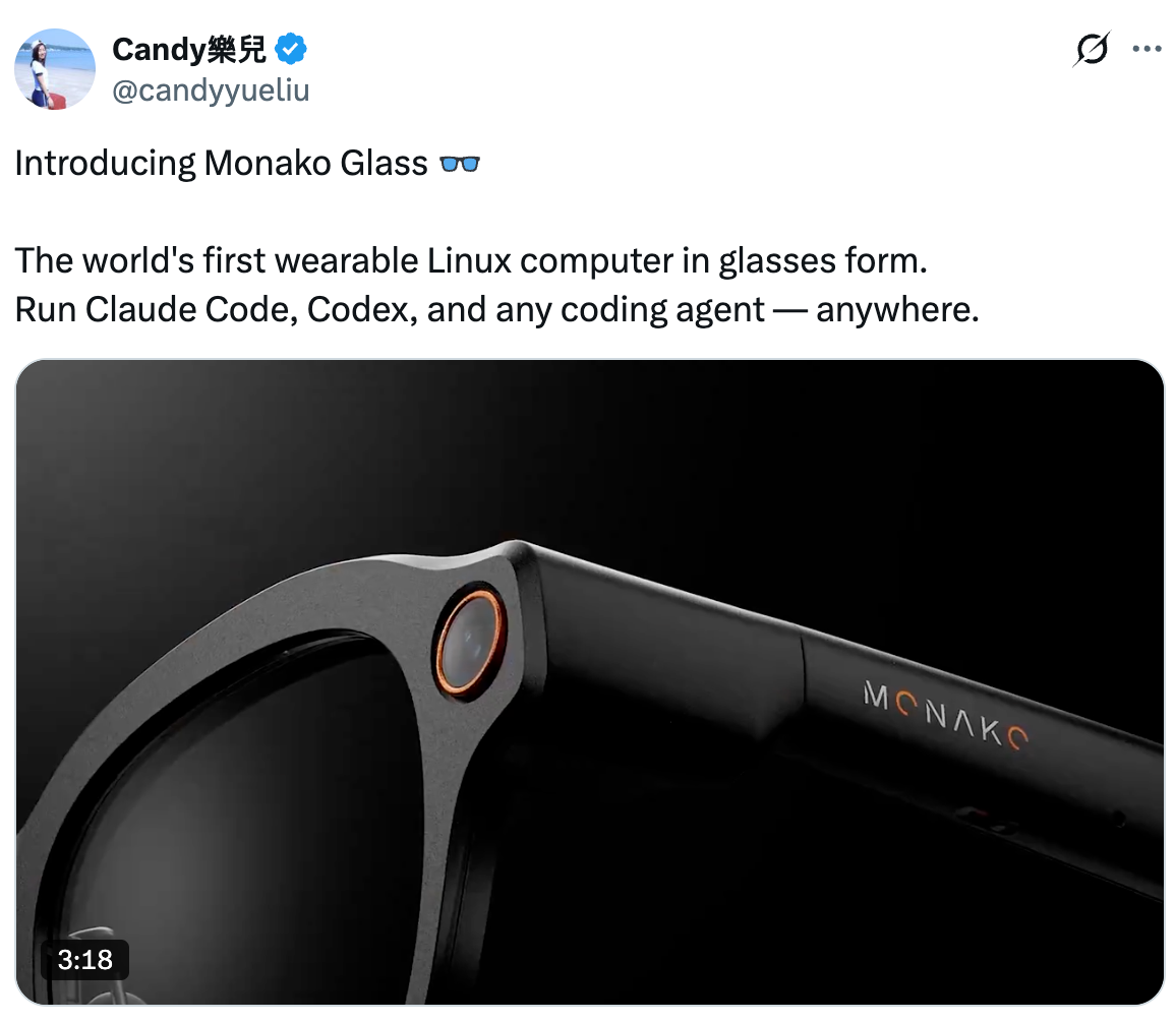 Monako Glass 发布：支持 Claude Code 与 Codex