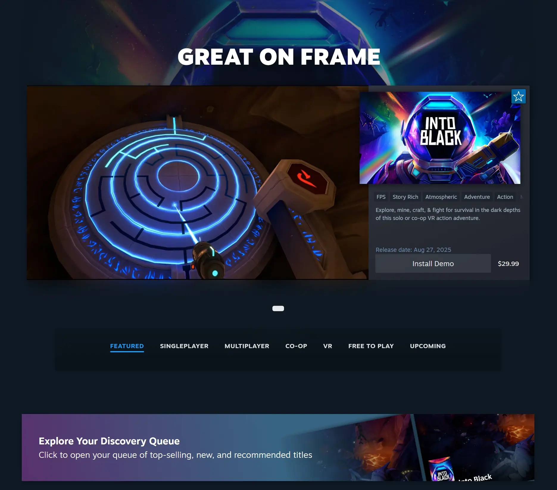 VR游戏周报VR游戏周报丨Valve推出”Great on Steam Frame”认证体系；VR FPS游戏《Hyper Dash》宣布11月停服