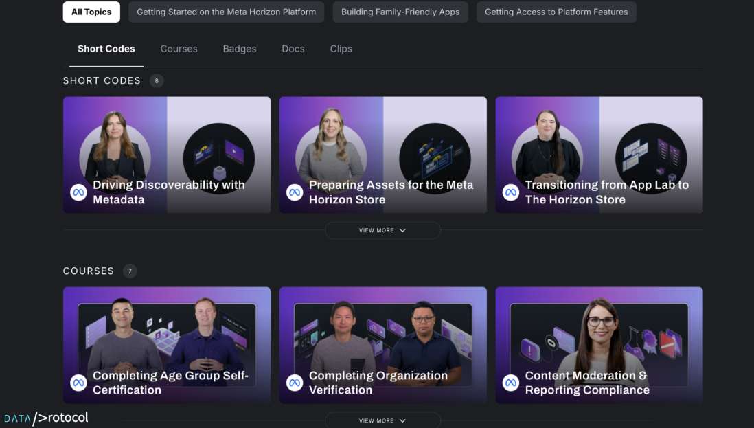 Meta发布Horizon OS开发者资源计划，提供模块化教程加速混合现实应用开发
