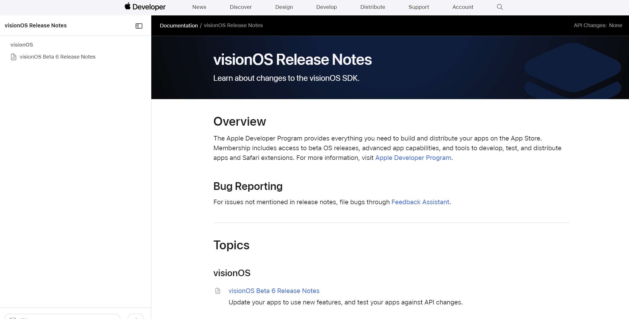 苹果发布 visionOS Beta 6 版本