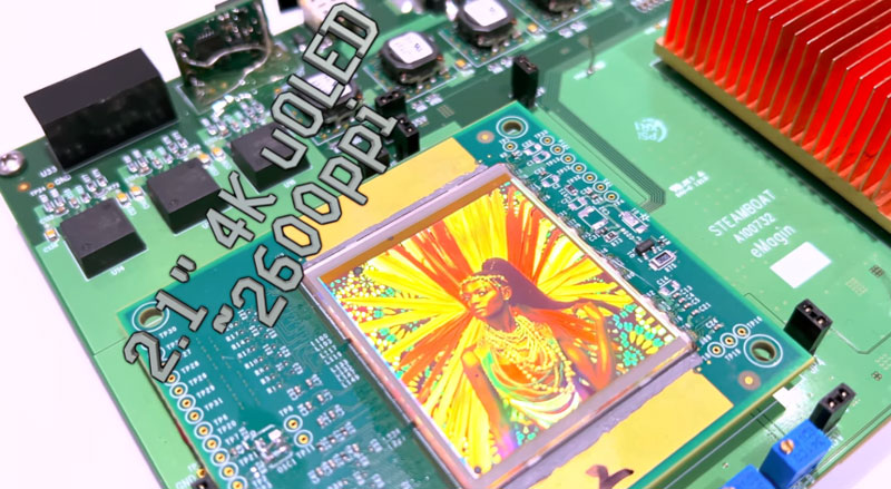eMagin亮相基于Steamboat电路板的全彩4K Micro-OLED显示屏