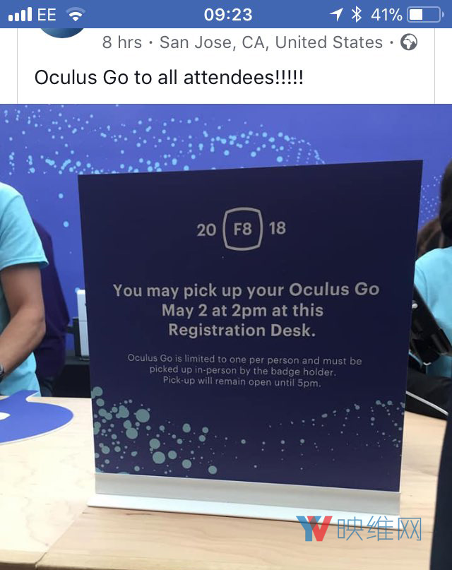 F8大会5月2日开幕，与会者都将获赠Oculus Go一体机