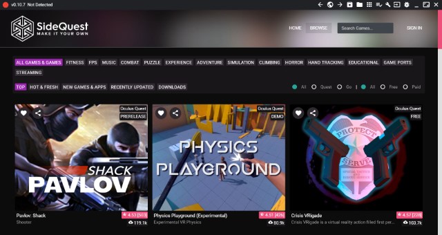 SideQuest安装使用教程