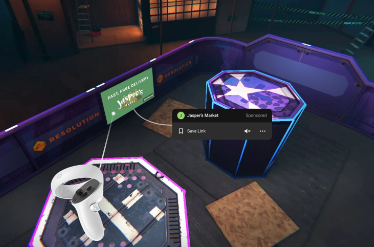 Facebook开始在VR App中试水广告业务