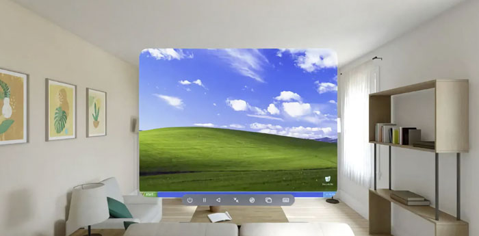 开发者在Vision Pro中移植了虚拟机Windows XP系统