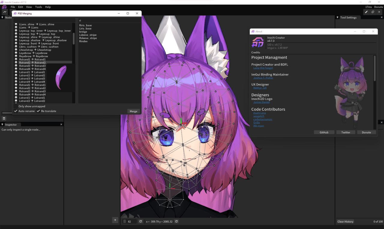 Inochi2D ＆ Inochi Creator – 可用于 Vtuber 等的实时 2D 木偶动画软件＆用于绑定的开源工具！Beta 版已公开！