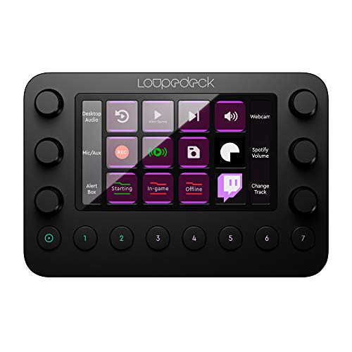Loupedeck Live – ライブ配信、写真、ビデオ編集用のPC接続コントローラ カスタマイズ可能なボタン ダイヤ...