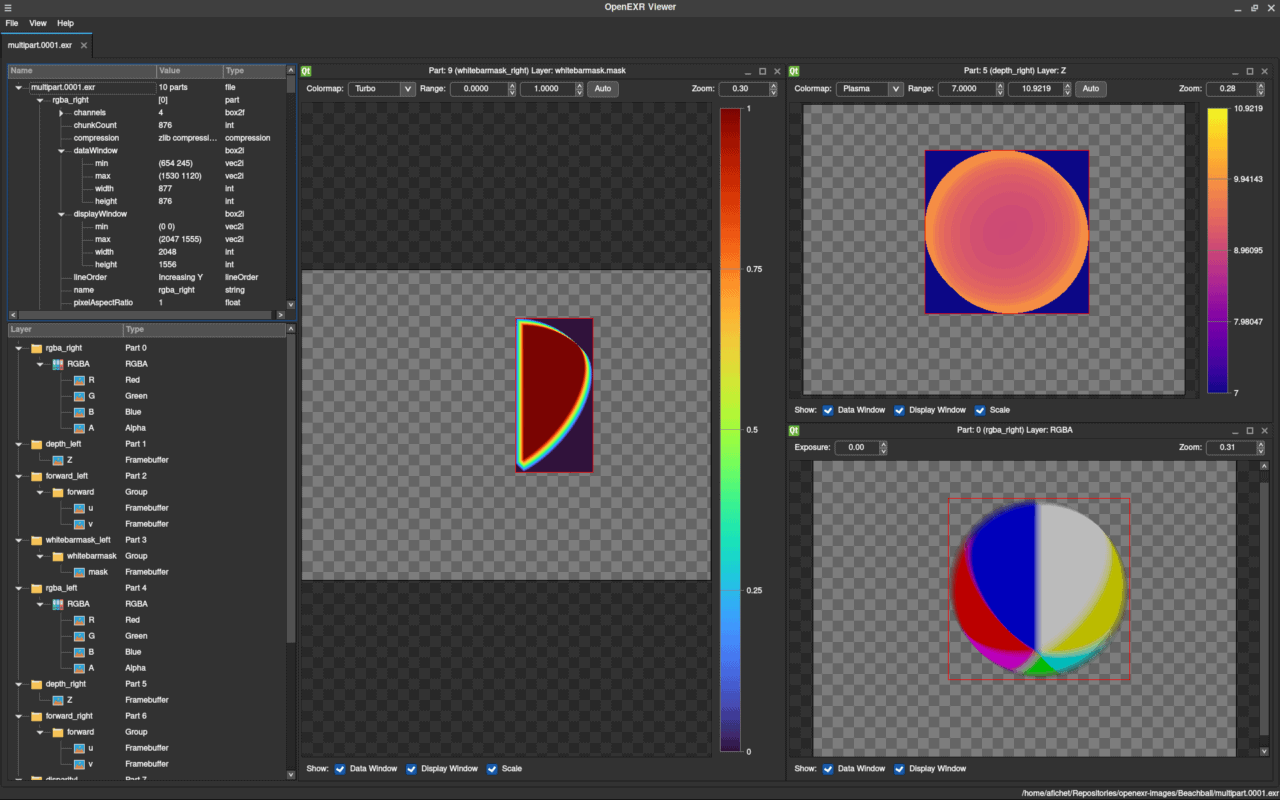 OpenEXR Viewer v0.5.2 – 开源免费、专为 OpenEXR（.exr）文件的简易查看器应用！Win＆Mac＆Linux