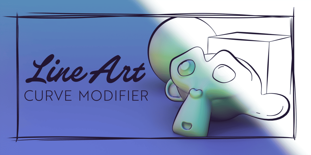 Line Art Curve Modifier – 可通过曲线生成线条的 Blender Geometry Nodes 活用修改器发布！简单试用了一下