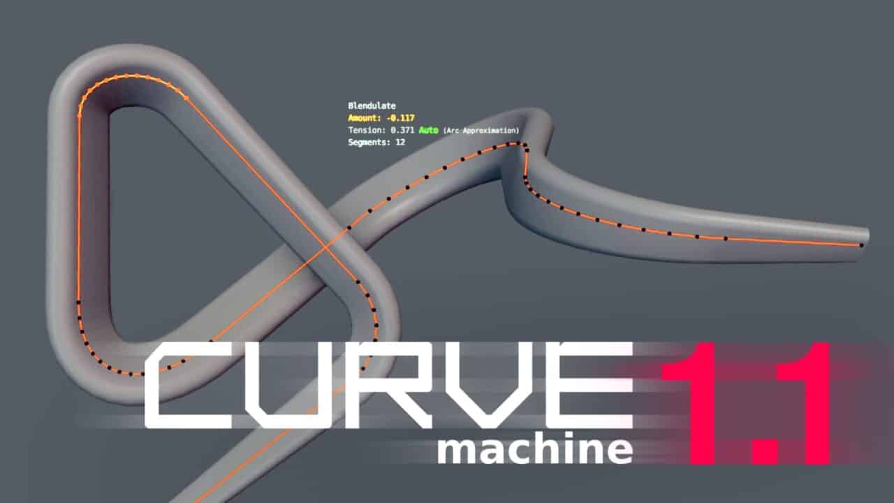 CURVEmachine 1.1 – 可进行非破坏性且灵活的曲线调整的 Blender 插件登场！