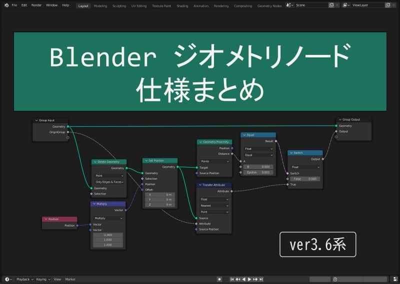 Blender 几何节点规格汇总 v3.6 – 由风见ひよこ氏解说 Blender 3.6 的 Geometry Nodes 规格！用日文通俗整理的 200 页以上 PDF 资料免费公开！