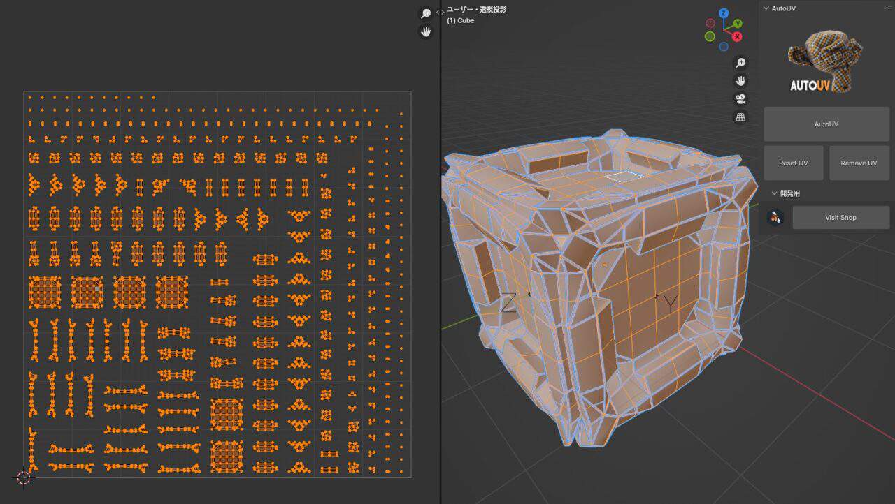 AutoUV – 可一键快速完成UV展开的Blender插件免费公开！