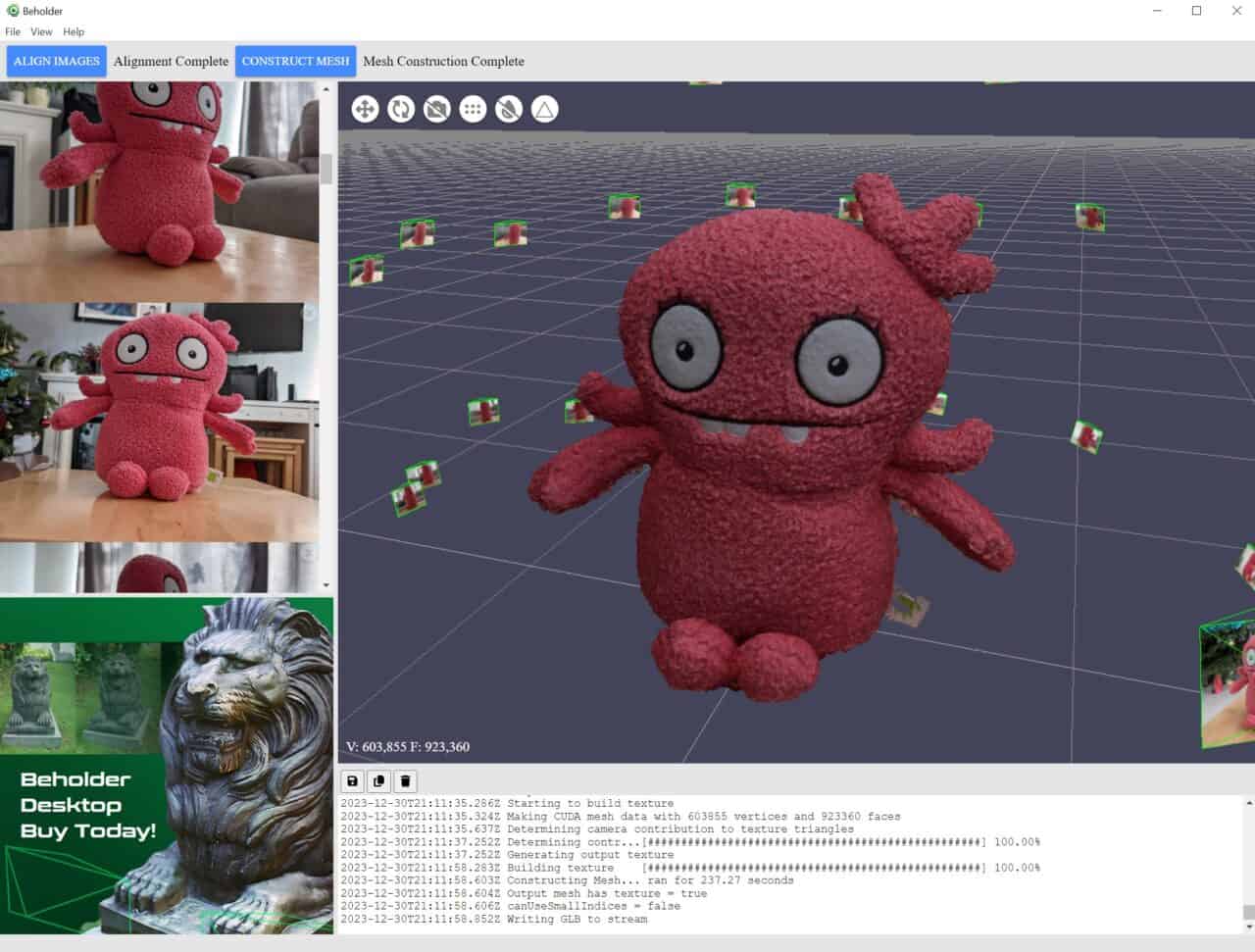 Beholder Desktop – 摄影测量软件！面向 PC 的实惠独立应用发布了！还有非商用个人免费版！