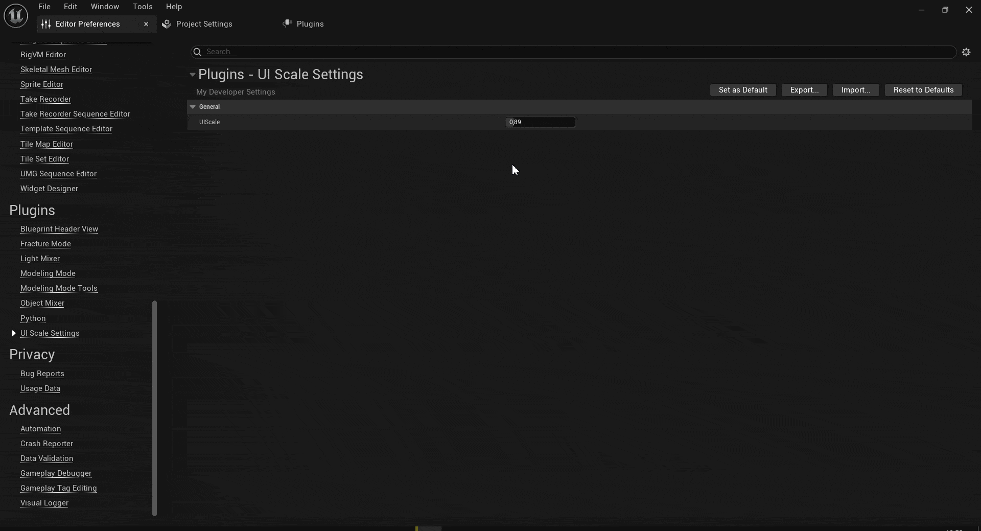 EditorUIScale – 可轻松更改编辑器 UI 大小的 Unreal Engine 5 免费插件已在 Github 上公开！