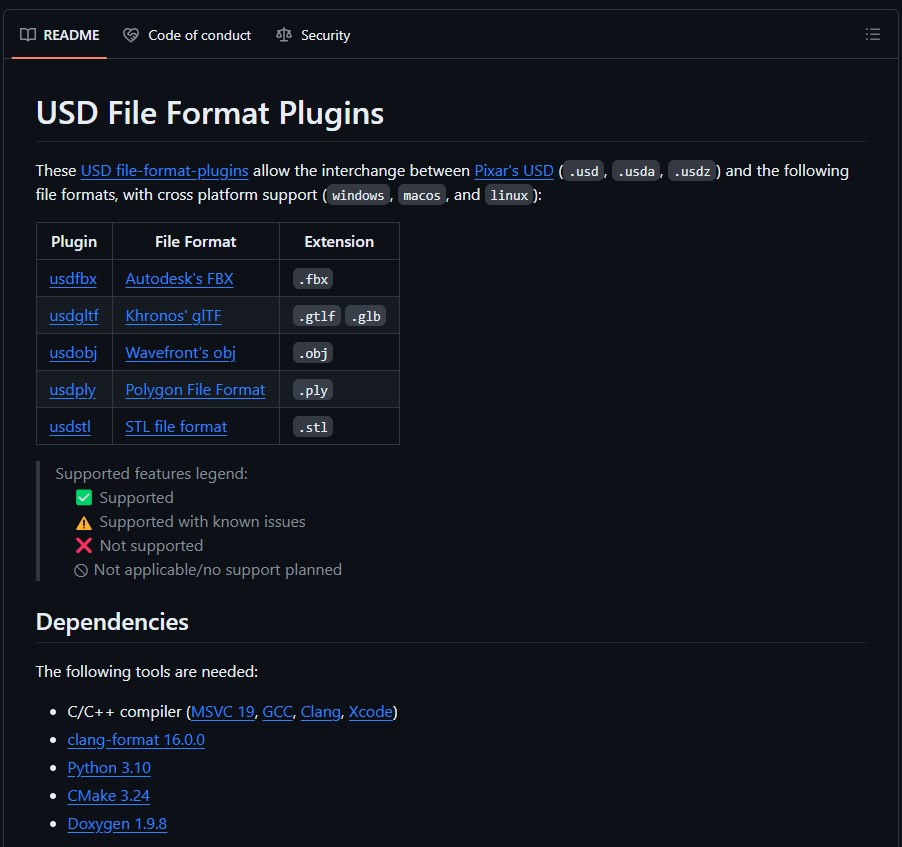 USD File Format Plugins – Adobe将用于把USD文件转换为FBX、GLTF、OBJ、PLY、STL等的插件以Apache License 2.0开源公开！