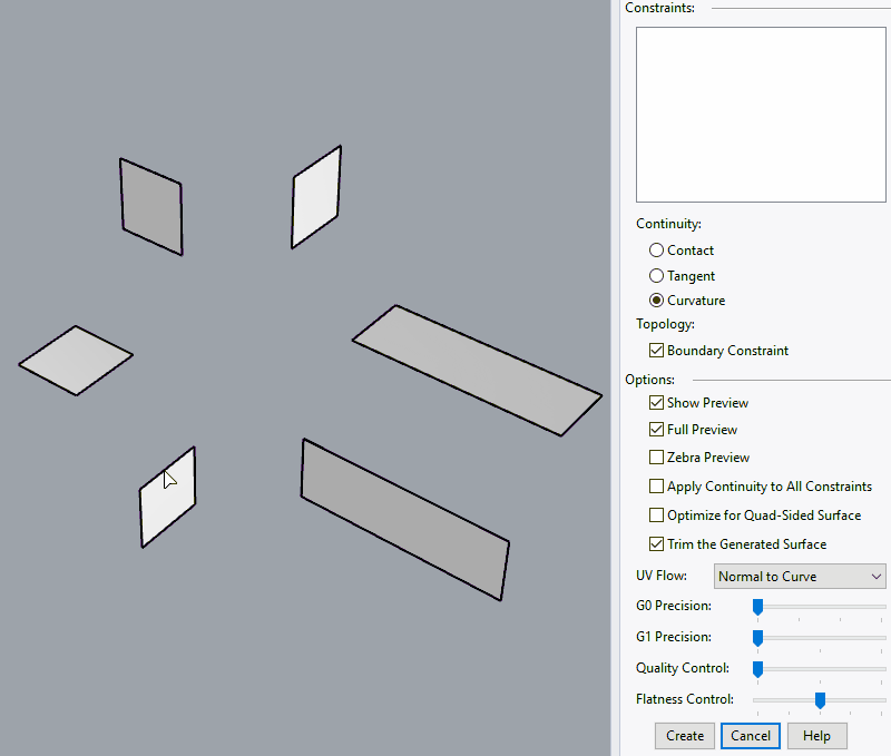 xNURBS 集成到 Plasticity——面向艺术家的 CAD 最新测试版（v24.0.0-beta.22）中，能够为复杂边构成生成曲面的 xNURBS 功能已集成！Win＆Mac＆Linux