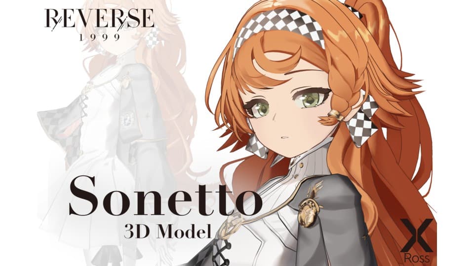 Sonetto 3D Model for MMD ＆ Blender – 《逆转：1999》中登场的角色“Sonetto”的非官方粉丝自制 3D 模型（MMD 与 Blender）免费公开！