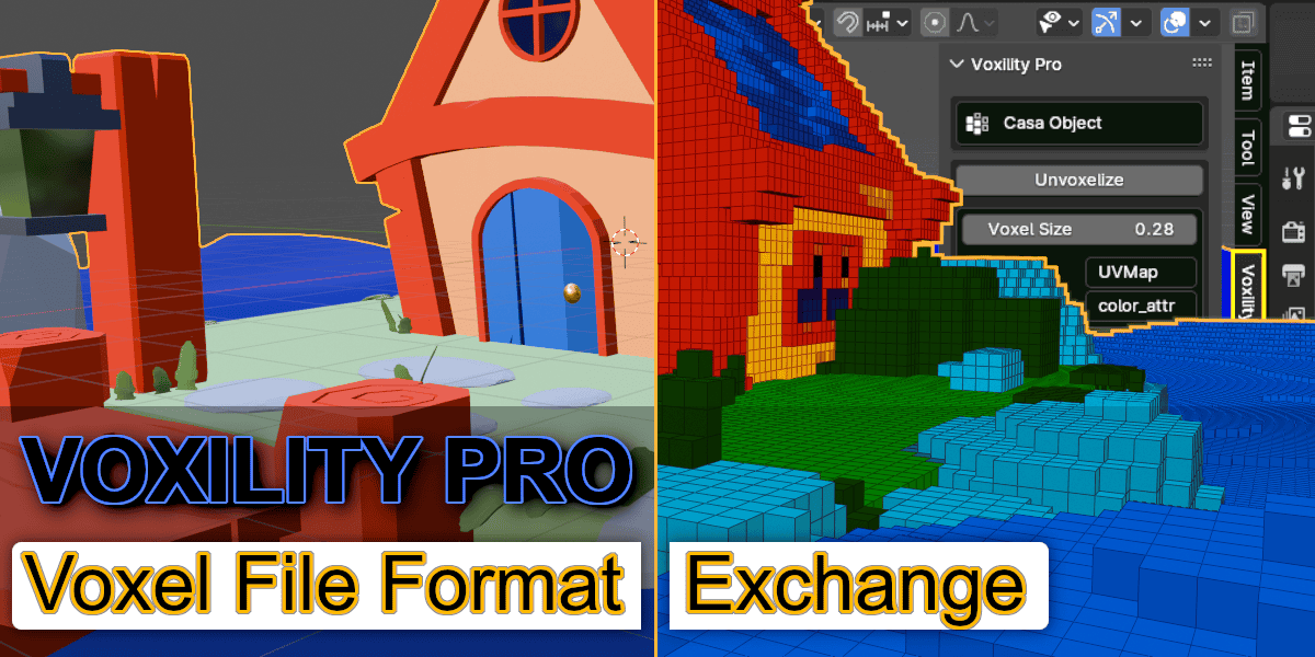 Voxility Pro: Voxel File Format Exchange – 搭载开源 vengi-voxconvert，可无缝导入导出各类体素格式（.vox .qb .vxl 等）并支持现有网格体素化的 Blender 插件登场！