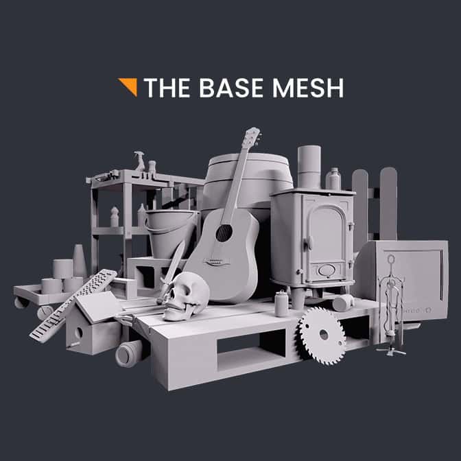 The Base Mesh 2.0 – 1000超的基础3D网格完全免费CC0公开中的网站更新！搭载可在浏览器上确认的3D查看器＆追加GLB格式！等等
