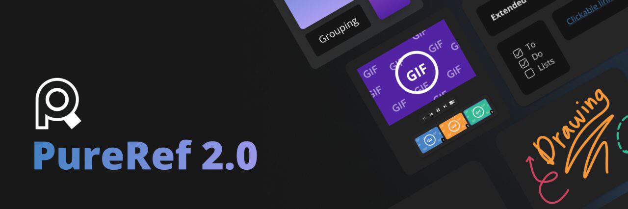 PureRef 2.0 – 高速・简单・直观的参考资料专用查看器软件！重大更新公开！UI焕新！支持绘图工具和Gif动画！富文本编辑器！新设企业向商业许可等！Win＆Mac＆Linux