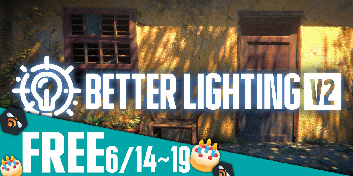 第5天 免费 Blender 礼物 – Blender Market 10周年 – 「Blender Market」10周年纪念10日连续礼物！第5天是灯光预设与 Gobos 资料库插件「Better Lighting V2」限时6天免费发放！