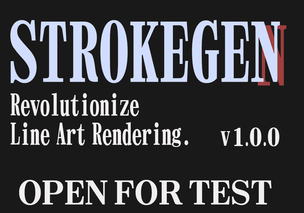 StrokeGen Beta v1.0 – 在 Blender 4.4 自定义构建中开发的轻量且高质量的线条绘制渲染器！公开开放测试！