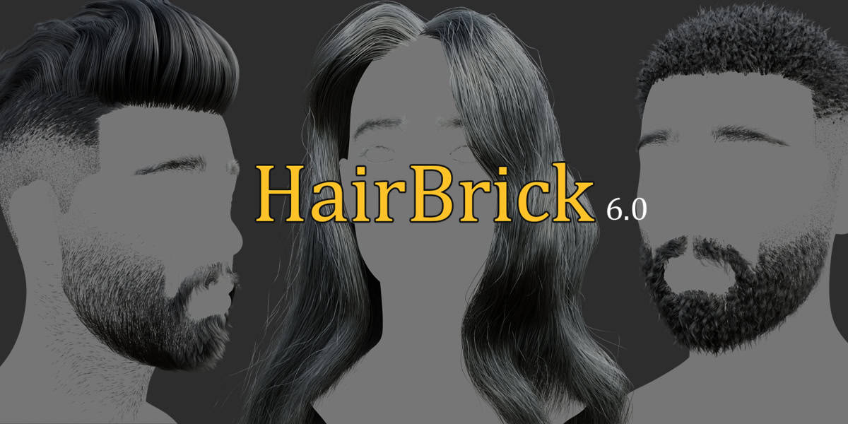 Hair Brick Pro 6.0 – Blender用的头发构建支援工具套件插件最新重大更新发布！