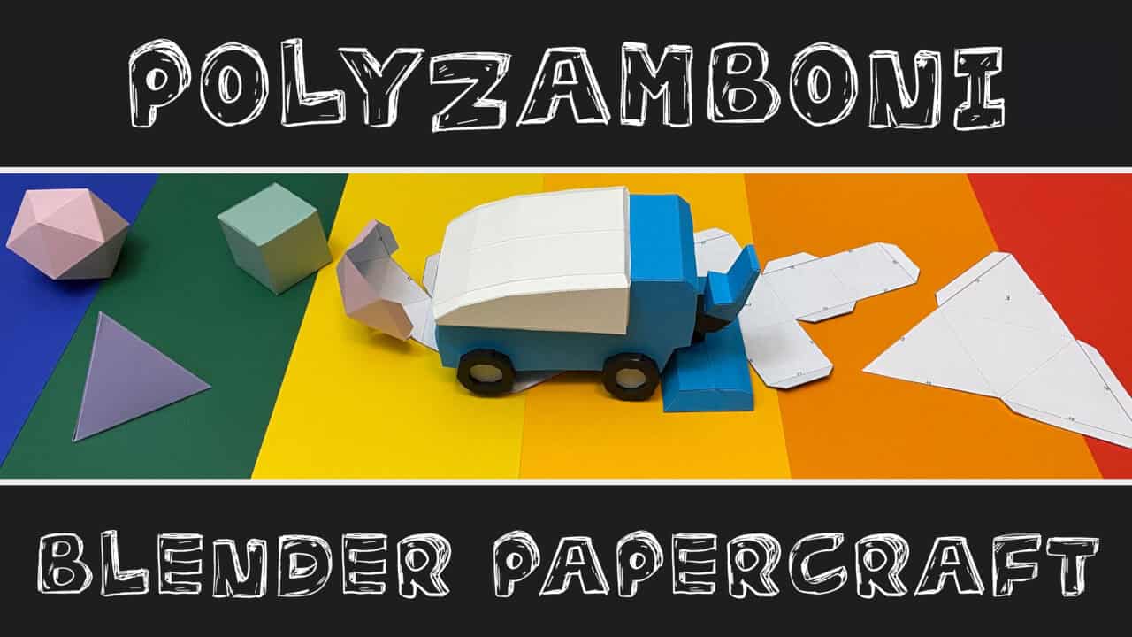 PolyZamboni v1.0 – 可在 Blender 中轻松生成纸模数据的免费插件！
