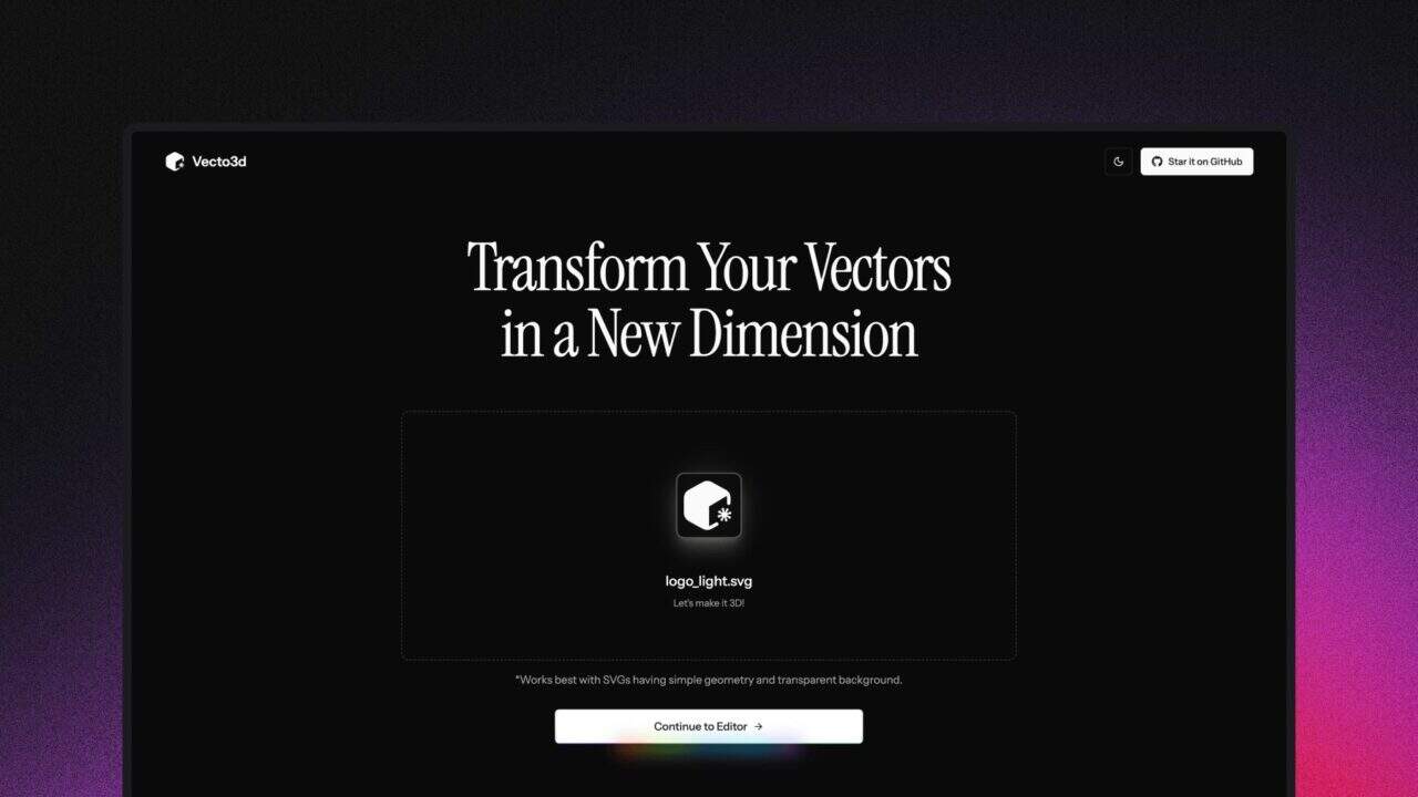 Vecto3d – 可在浏览器上轻松将SVG数据转换为3D模型的开源工具！
