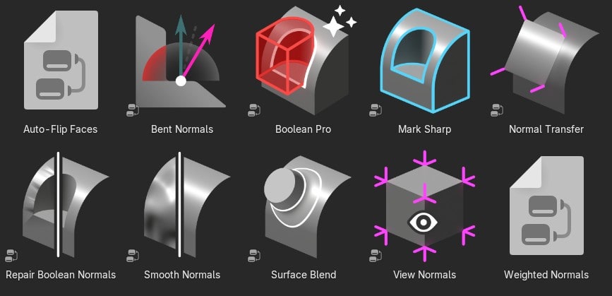 normalMagic v0.1 Early Access – 活用 Blender 4.5 新 Geometry Nodes 的法线控制修改器工具集！早期访问版发布！
