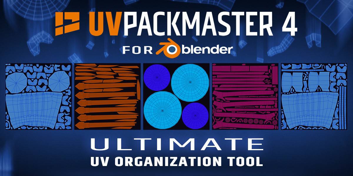 UVPackmaster 4 for Blender – UV打包Blender插件！时隔3年的重大更新！高级平铺选项！架构重构！也支持最新版Blender！