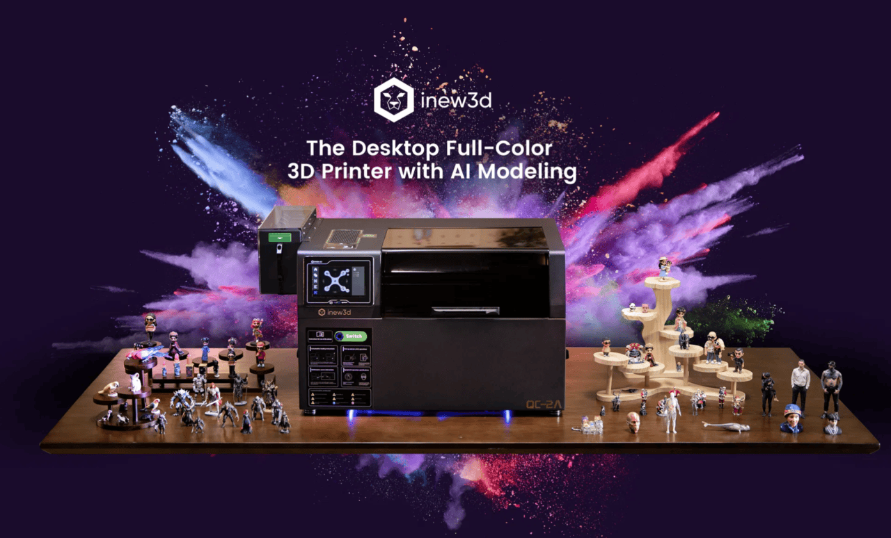 inew3d QC2A | 一般向的全彩3D打印机发布！支持50万色以上！支持水溶性支撑！预计将在Kickstarter亮相！