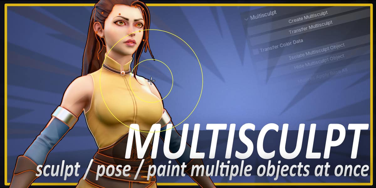 Multisculpt v2.0 | 可对多个对象进行雕刻及顶点、权重、纹理绘制的 Blender 插件！