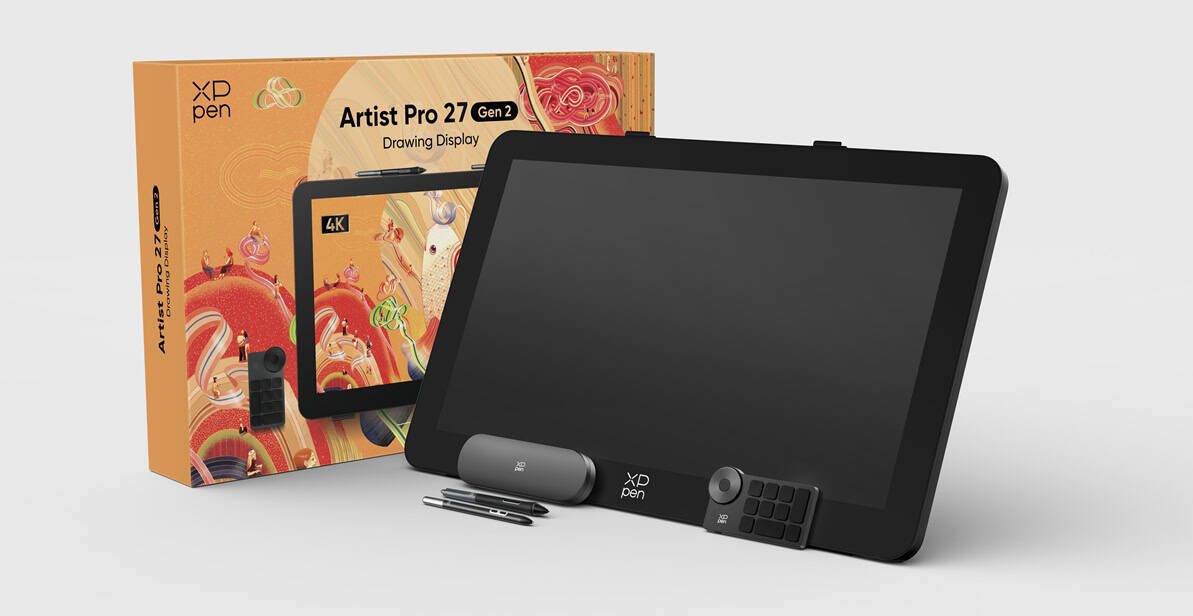 XPPen Artist Pro 27 (Gen 2)｜面向专业人士的27英寸4K大屏、5ms响应速度与120Hz显示的大型液晶数位屏今日开始发售！