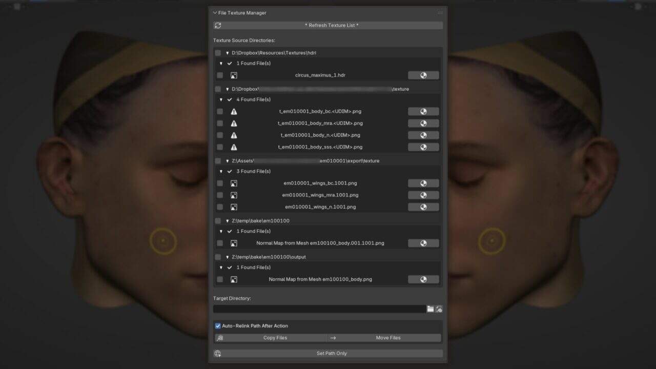 Blender File Texture Manager | 可从一个面板批量管理外部纹理路径等的免费 Blender 插件！