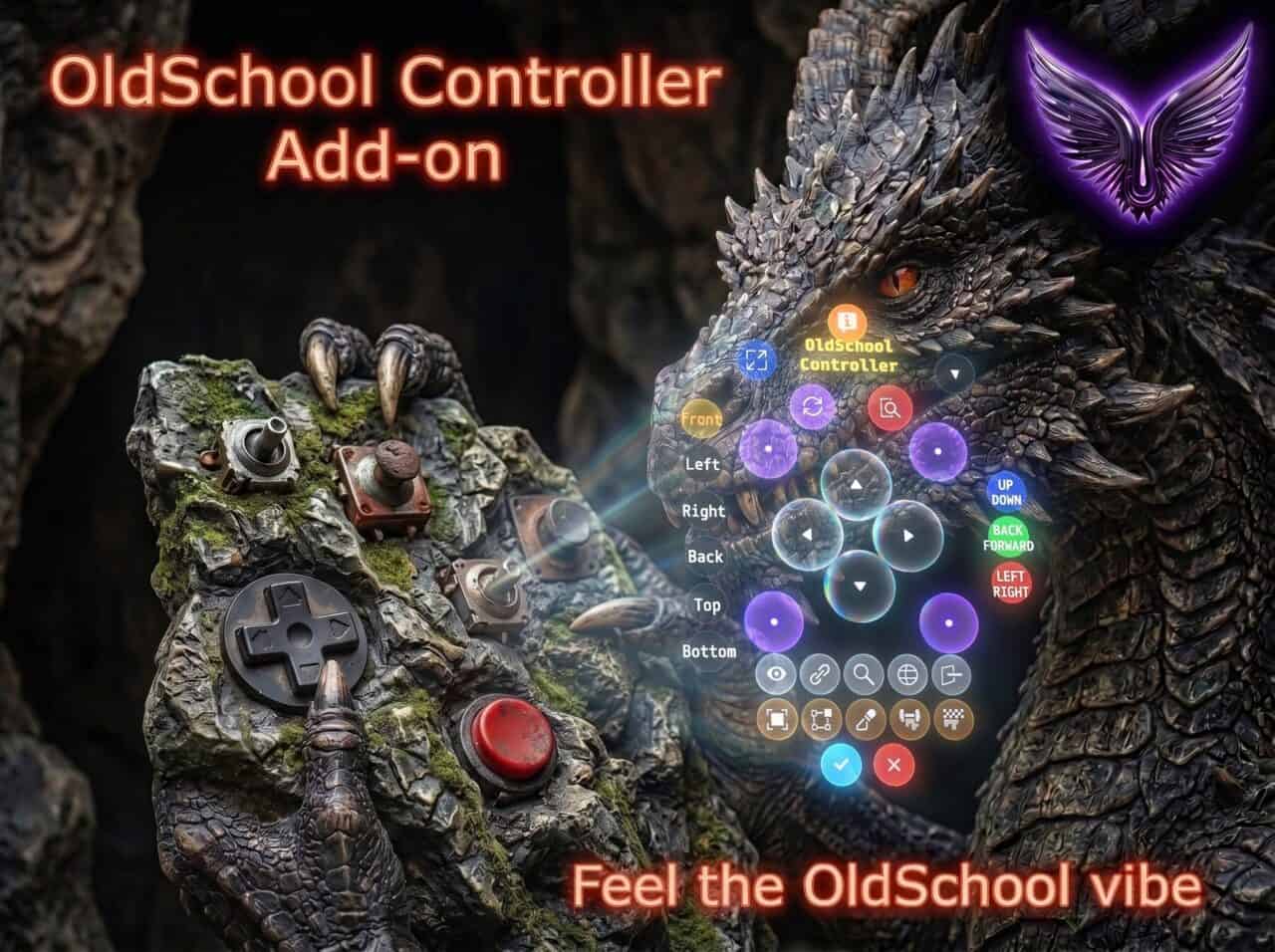 OldSchool Controller Add-on | 显示用于视口操作GUI的Blender插件！