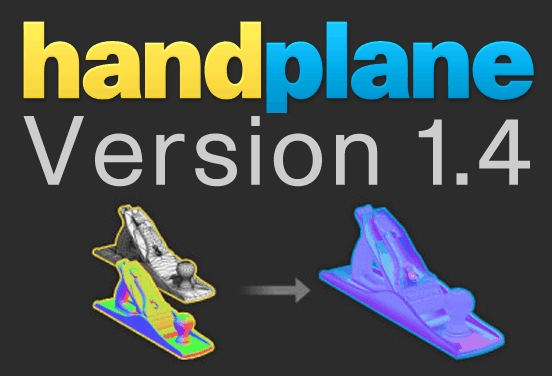 Handplane 1.4 发布 – 完全免费软件化！xNormal 支持！从对象空间法线贴图生成适配各引擎的法线贴图的调整工具新版本！