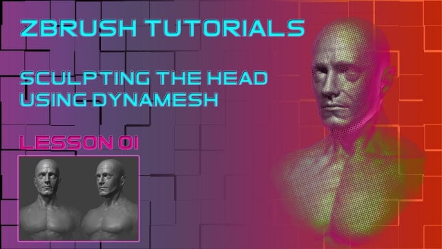 Zbrush Dynamesh Head Tutorial – 使用 Dynamesh 从零开始制作人体头部！面向 ZBrush 初学者的教程视频！