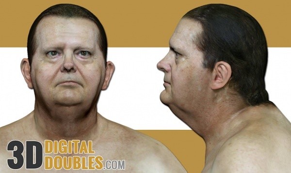 3D DigitalDoubles 免费头部扫描模型 – 在 Facebook 点“赞”即可免费下载安装带纹理的男性头部 3D 扫描模型！