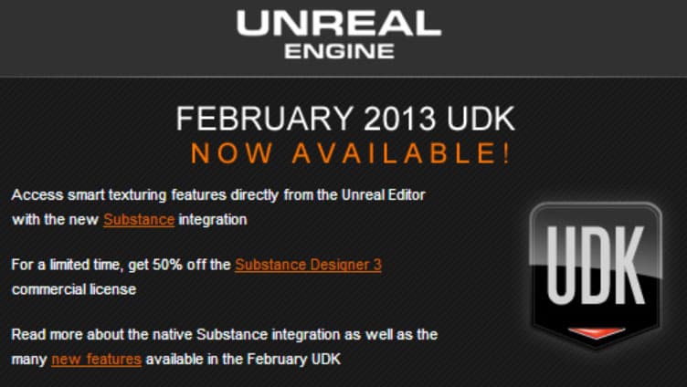 UDK (Unreal Development Kit) February 2013 Beta – 搭载 Substance 引擎！ 2月版更新！