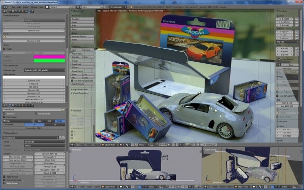 OctaneRender for Blender Beta Released – GPU计算的高速物理基础渲染器！Blender用插件beta发布！